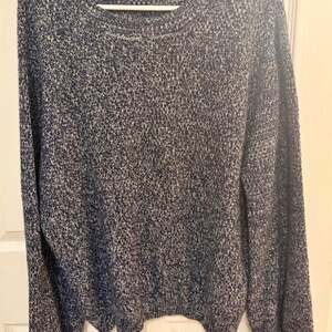 Shop the Mint Navy Blue and White Marled Knit Sweater, Size L